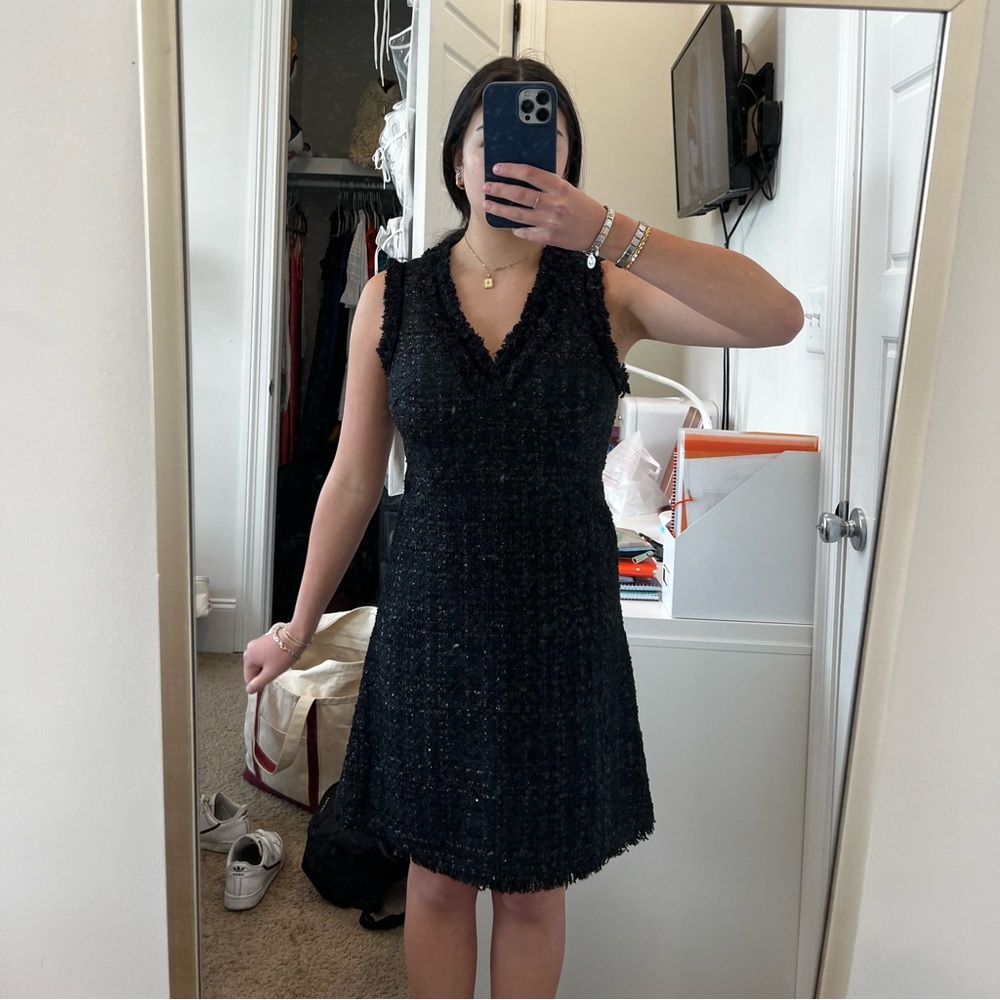 Kate Spade Sparkle Tweed Dress Black